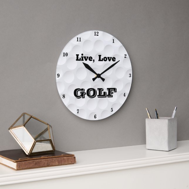 Grande Horloge Ronde Vivre, amour GOLF (Bureau)