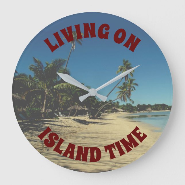 Grande Horloge Ronde Vivre sur l'île (Recto)