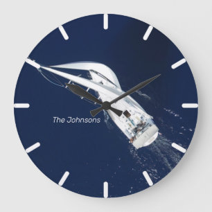 Grande Horloge Ronde Voile Liberté Vue de l'oeil des oiseaux