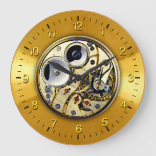 Grande Horloge Ronde Voir-à travers le mécanisme de montre