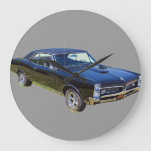 Grande Horloge Ronde Voiture à muscles Pontiac GTO 1967