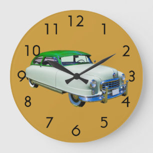 Grande Horloge Ronde Voiture antique Nash Ambassador 1950