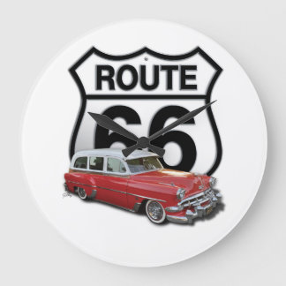 Grande Horloge Ronde Voiture classique Route 66
