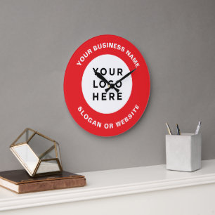 Grande Horloge Ronde Votre logo d'entreprise simple et professionnel ro