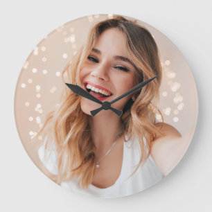 Grande Horloge Ronde Votre photo votre visage sur un personnalisé