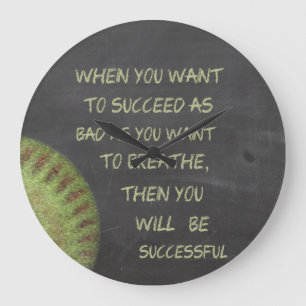 Grande Horloge Ronde Vouloir Réussir Vite Softball Motivation