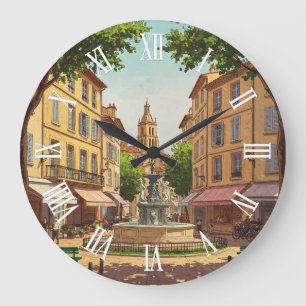 Grande Horloge Ronde Voyage à Aix-en-Provence France