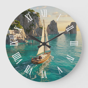 Grande Horloge Ronde Voyage à Capri en Italie