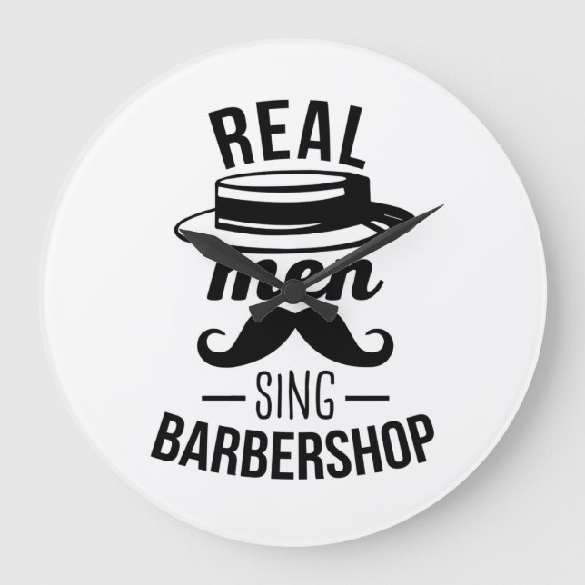 Grande Horloge Ronde Vrai Homme Chant Barbershop (Recto)