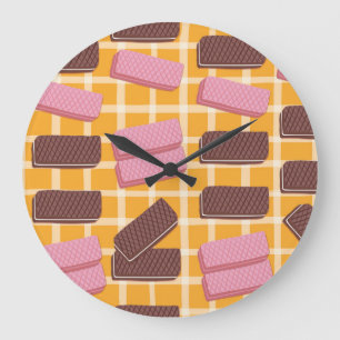 Grande Horloge Ronde Wafers aromatisés Arrière - plan sans soudure