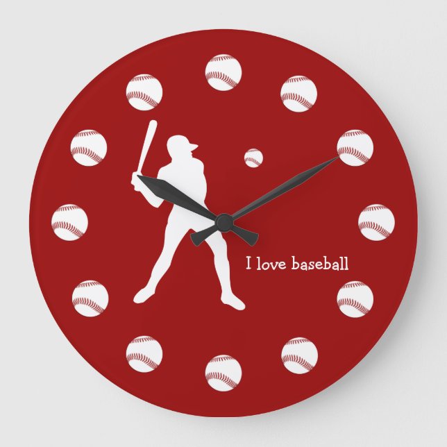 Grande Horloge Ronde Wall Clocks de baseball (Recto)