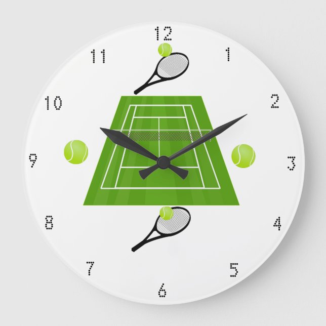 Grande Horloge Ronde Wallclock de tennis (Recto)
