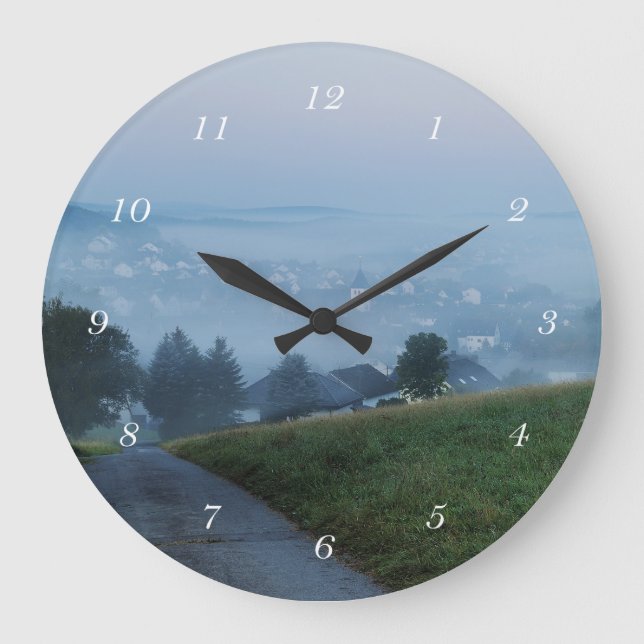 Grande Horloge Ronde Wanduhr Automne dans le pays gagnant (Recto)