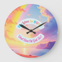 Wanduhr Das Leben ist Bunt!