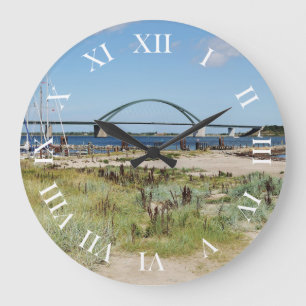 Grande Horloge Ronde Wanduhr Fehmarnsundbrücke et Fehmarnsund