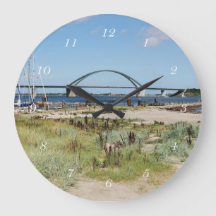 Grande Horloge Ronde Wanduhr Fehmarnsundbrücke und Fehmarnsund