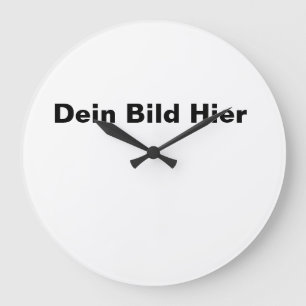 Grande Horloge Ronde Wanduhr mit deinem Bild selbst gestalten