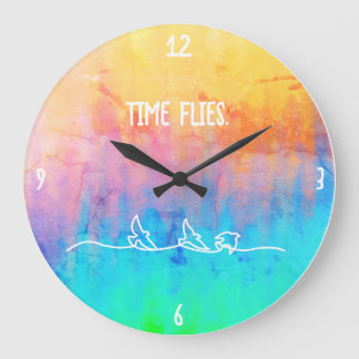 Grande Horloge Ronde Wanduhr Rainbow Rustical