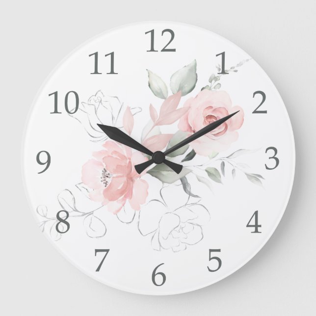 Grande Horloge Ronde Watercolor Blush (Recto)