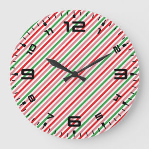 Grande Horloge Ronde Watermelon Summer Stripes Motif-56206