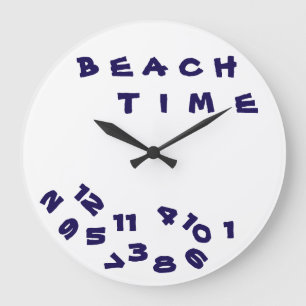 GRANDE HORLOGE RONDE "WE ARE ON ***BEACH TIME**** WITH THIS COOL CLOCK