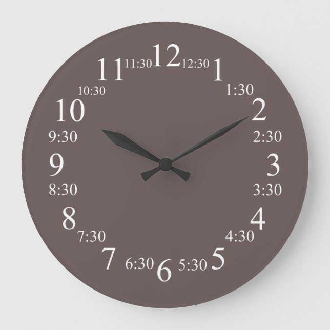 Grande Horloge Ronde Wenge de couleur supérieure (Recto)