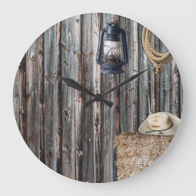 Grande Horloge Ronde Western Cowboy Barn (Recto)