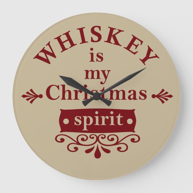 Grande Horloge Ronde Whiskey est mon esprit de Noël (Recto)