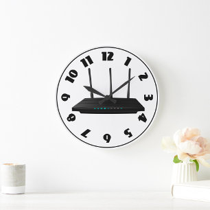 Grande Horloge Ronde Wireless Router