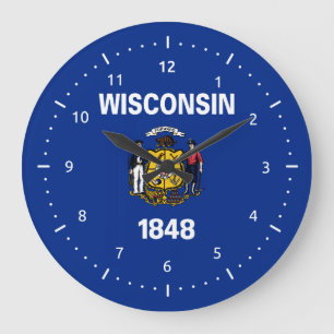 Grande Horloge Ronde Wisconsin flag