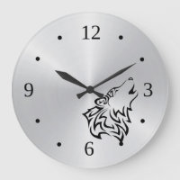 Wolf Tribal Tattoo Vector Silver Black