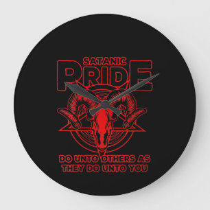 Grande Horloge Ronde Womens Satanism Pagan Goat Satan