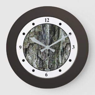 Grande Horloge Ronde Wood Tree Bark