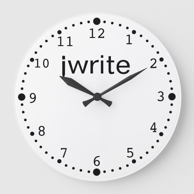 Grande Horloge Ronde Writers Clock Funny iwrite (Recto)