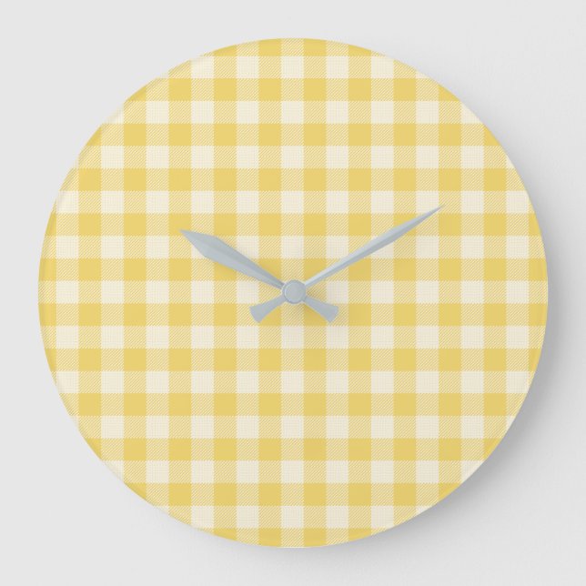 Grande Horloge Ronde Yellow Gingham Plaid (Recto)