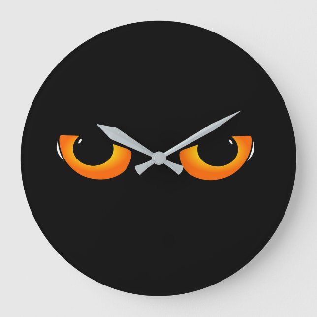 Grande Horloge Ronde Yeux éffrayants (Recto)