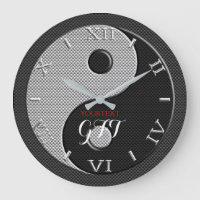 Yin personnalisé Yang dans la fibre de carbone de