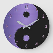 Yin Yang en lavande pourpre et noire