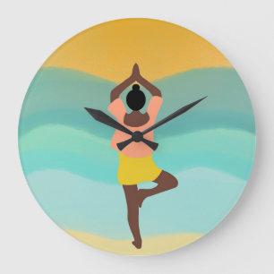 Grande Horloge Ronde Yoga à l'aube