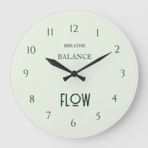 Grande Horloge Ronde Yoga Vert Menthe