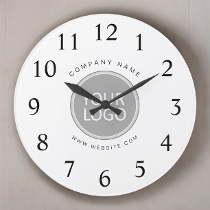 Grande Horloge Ronde Your Business Logo Promoteur Business Company