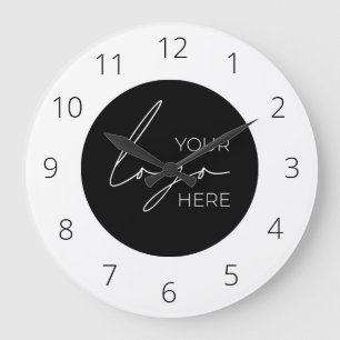 Grande Horloge Ronde Your Business Logo Promoteur Business Company