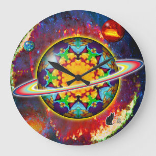 Grande Horloge Ronde Zargon Orbz Kaleid