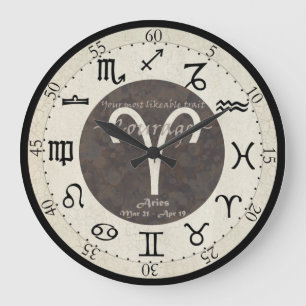 Grande Horloge Ronde Zodiac Clock