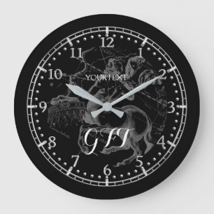 Grande Horloge Ronde Zodiaque personnalisé de constellation de