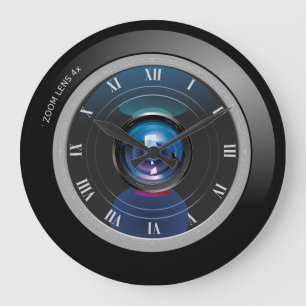 Grande Horloge Ronde Zoom de la caméra avec des chiffres romains