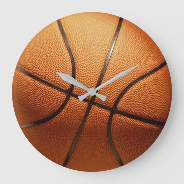Grande horloge traditionnelle Orange Basket-Ball (Recto)