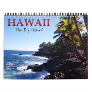 Grande île de calendrier mural d'Hawaï