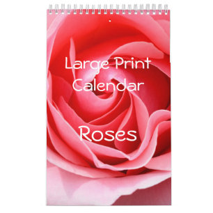Grande impression Petits Roses Calendrier - Page u