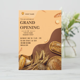 grande invitation à l'ouverture de la boulangerie 